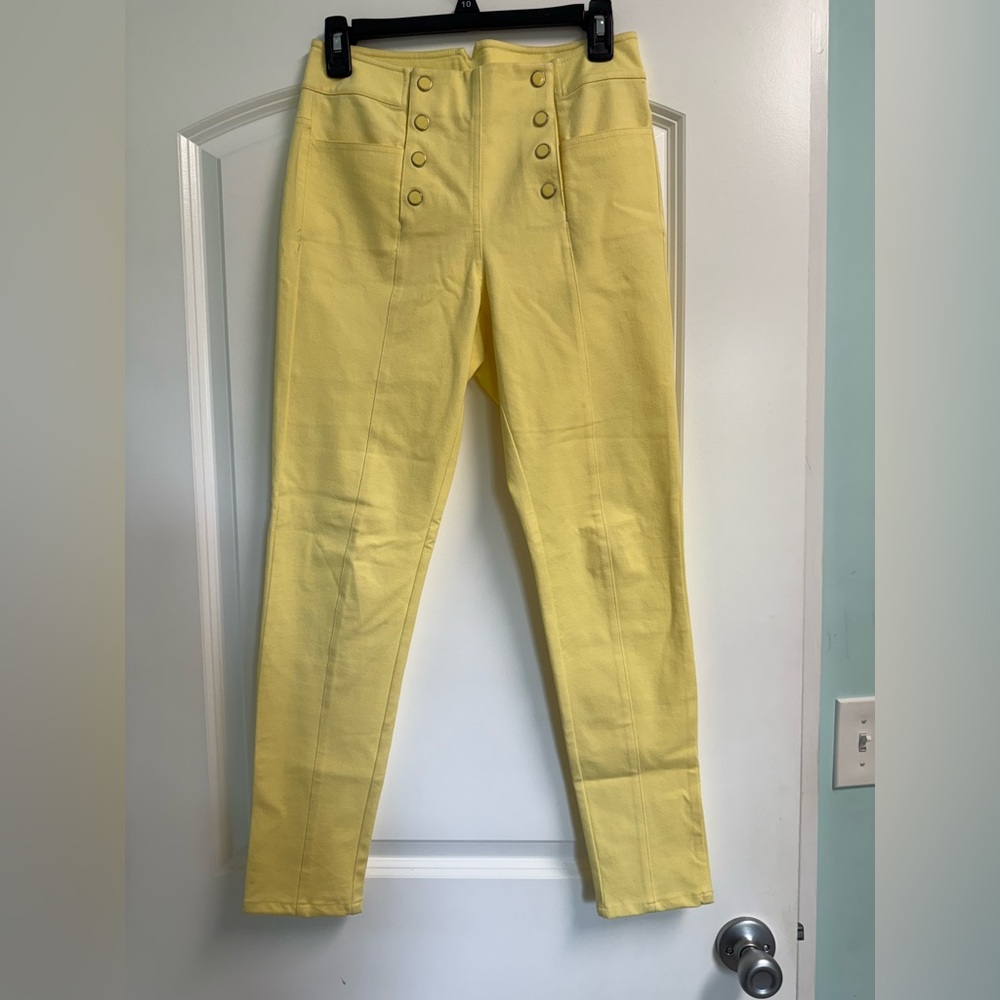 J McLaughlin Hasting Pants Yellow High-Waisted 
Sz 2